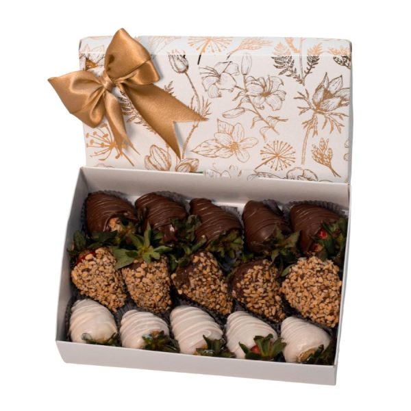 Caja dulce fresas para mamá