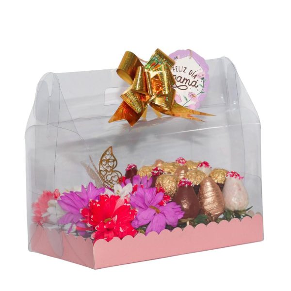 Caja margaritas y fresas para mamá - Imagen 3